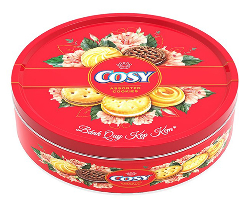 Bánh Quy Cosy Kẹp kem Hộp Thiếc 378G